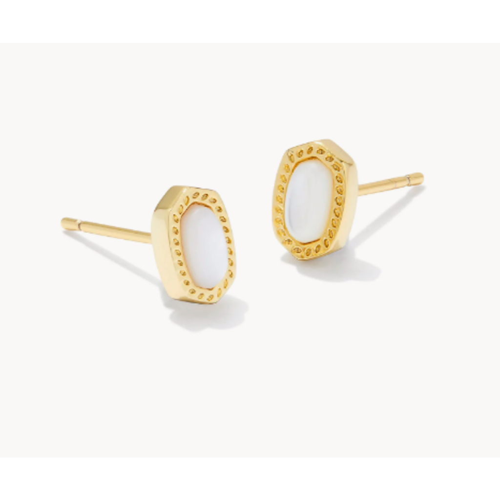 Kendra Scott MIni Ellie Stud Earring - Gold Ivory MOP