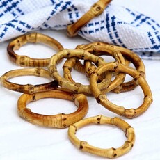 set of 4 bamboo napkin rings