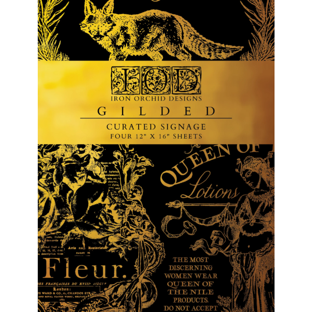 Iron Orchid Designs Curated Signage Foil Transfer