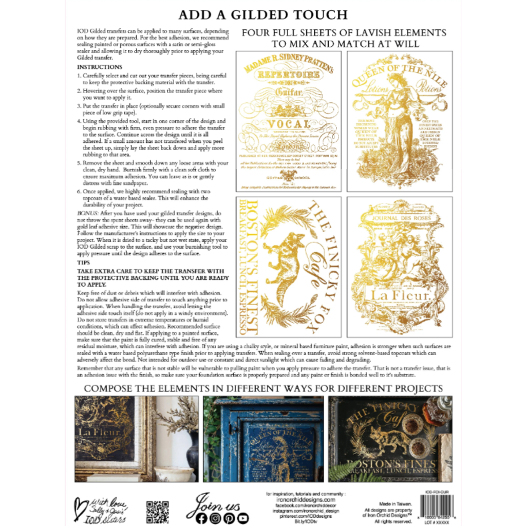 Iron Orchid Designs Curated Signage Foil Transfer