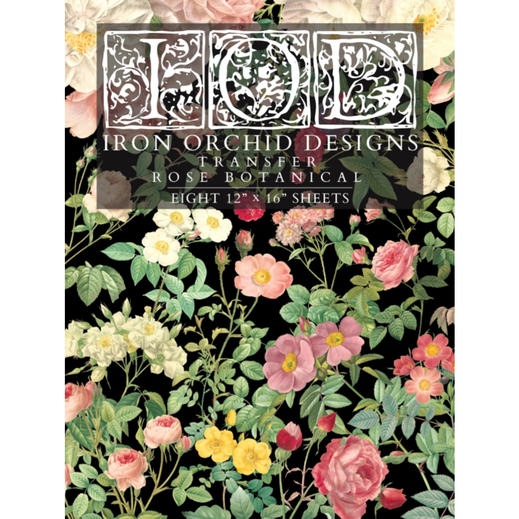 Iron Orchid Designs Rose Botanical Transfer