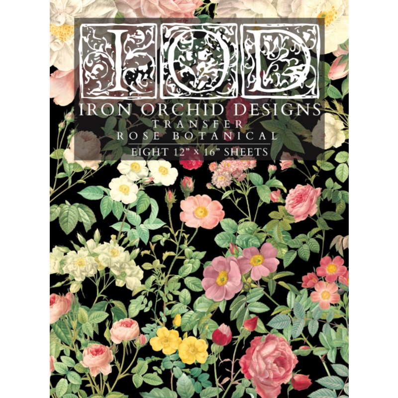 Iron Orchid Designs Rose Botanical Transfer