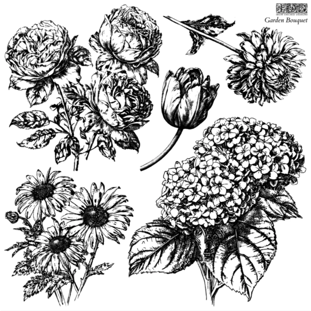 Iron Orchid Designs Garden Bouquet Stamp