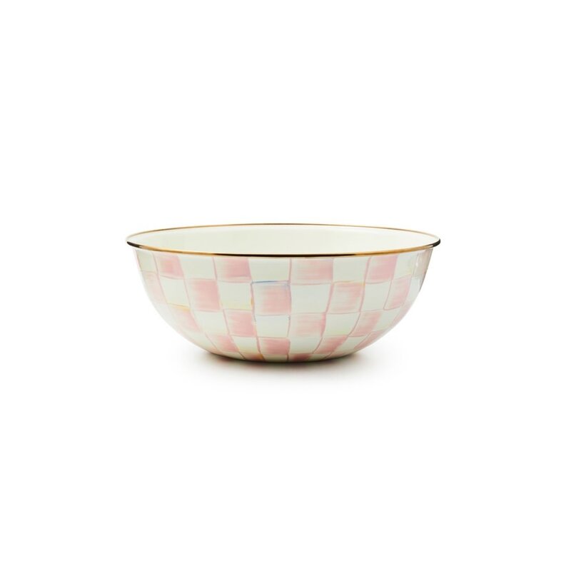 MacKenzie-Childs Rosy Check Extra Large Everyday Bowl