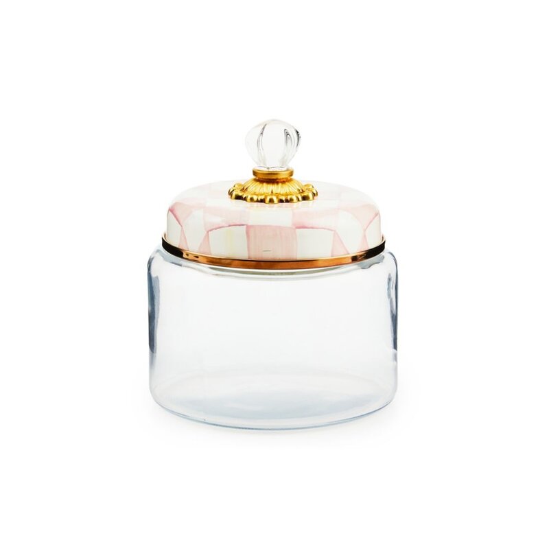 MacKenzie-Childs Rosy Check Kitchen Canister - Small