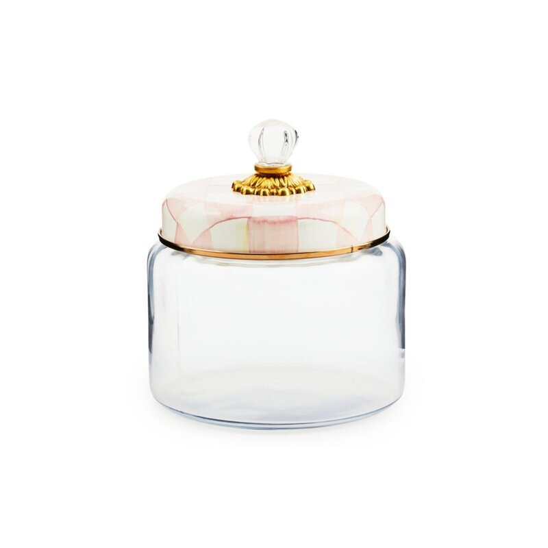 MacKenzie-Childs Rosy Check Kitchen Canister - Medium