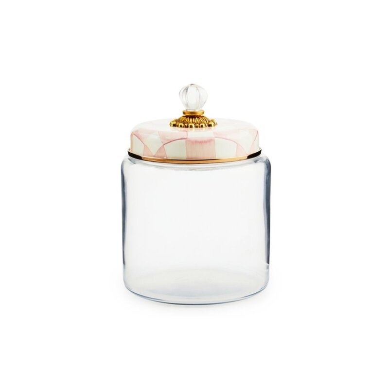MacKenzie-Childs Rosy Check Kitchen Canister - Large