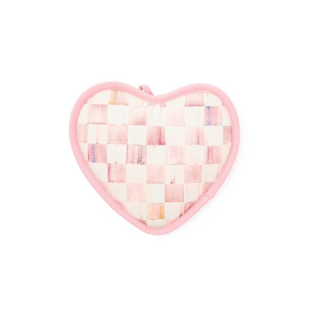 MacKenzie-Childs Rosy Check Heart Potholder