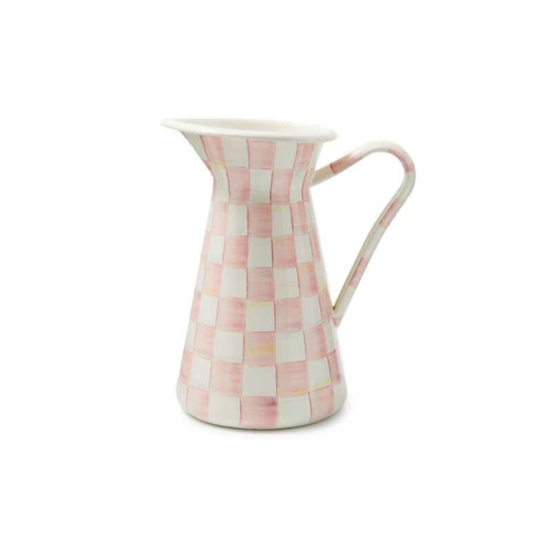 MacKenzie-Childs Rosy Check Large Practical Pitcher