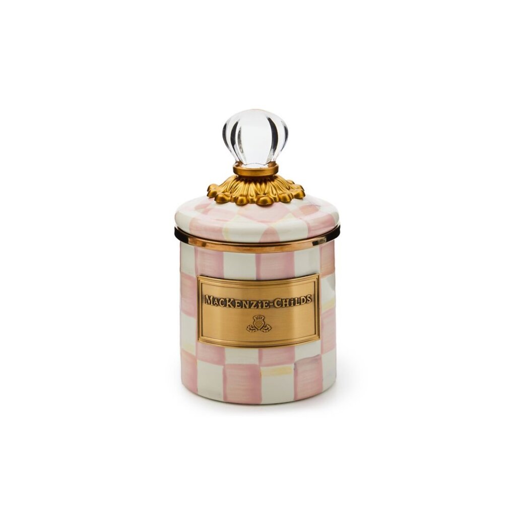 MacKenzie-Childs Rosy Check Mini Canister