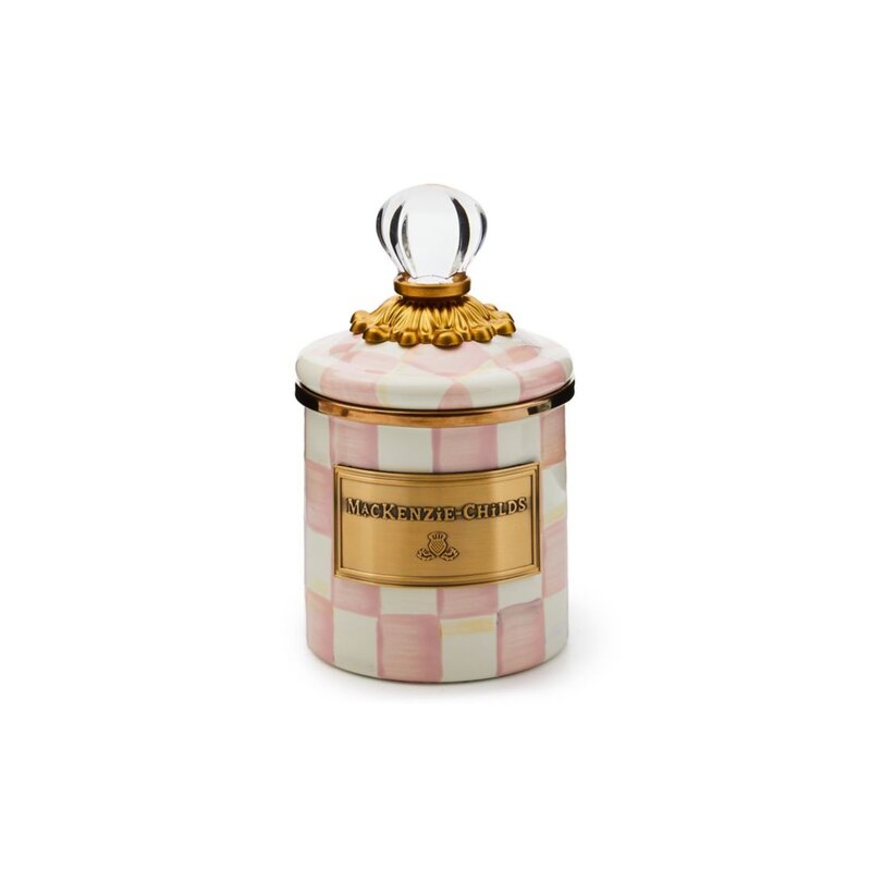 MacKenzie-Childs Rosy Check Mini Canister