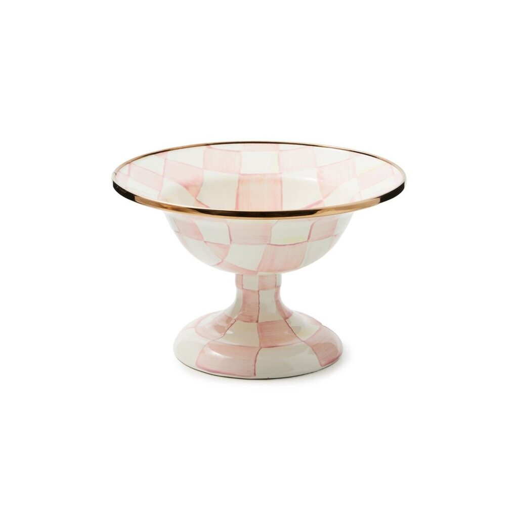 MacKenzie-Childs Rosy Check Small Compote
