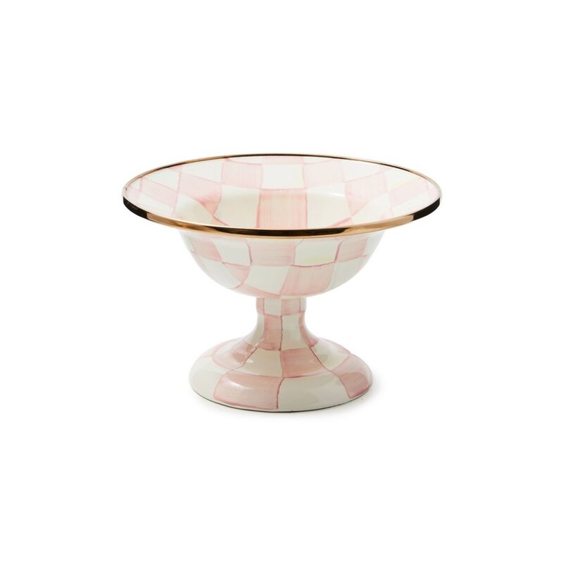 MacKenzie-Childs Rosy Check Small Compote