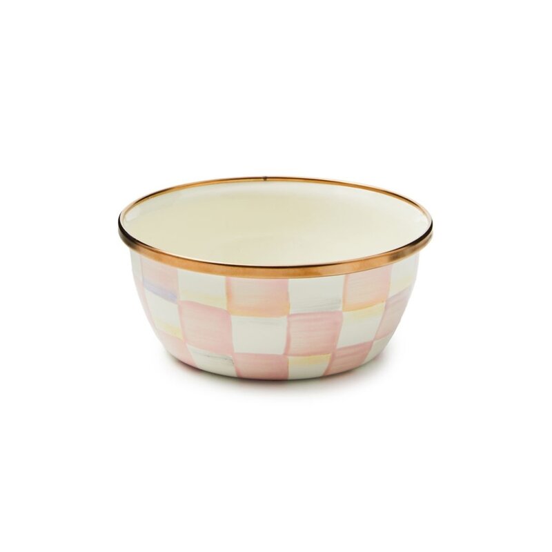 MacKenzie-Childs Rosy Check Pinch Bowl