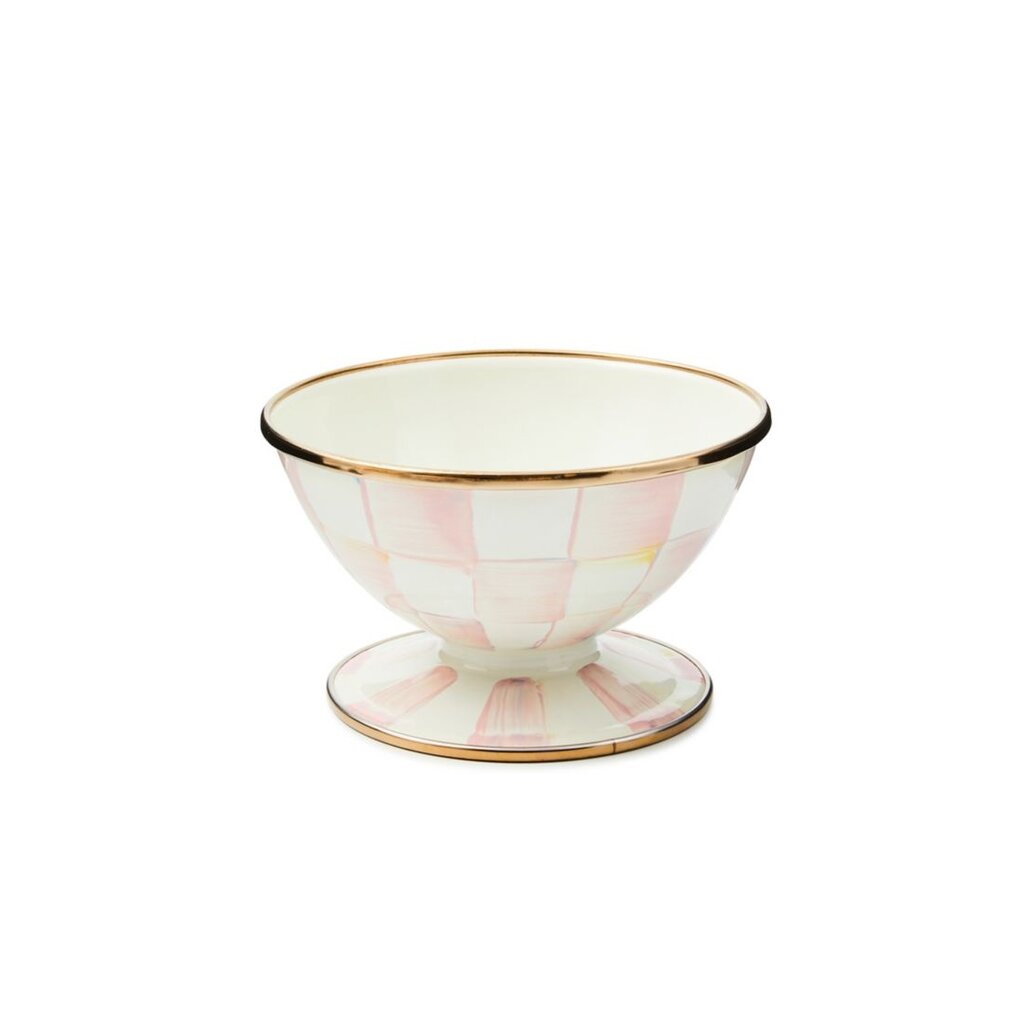 MacKenzie-Childs Rosy Check Ice Cream Dish