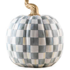 MacKenzie-Childs Sterling Check Pumpkin - Large