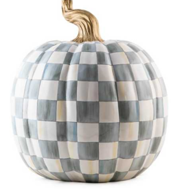 MacKenzie-Childs Sterling Check Pumpkin - Large