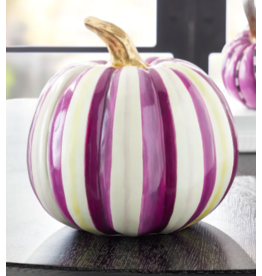 MacKenzie-Childs Plum Stripe Medium Pumpkin