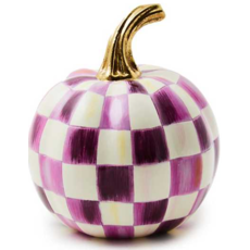 MacKenzie-Childs Plum Check Mini Pumpkin