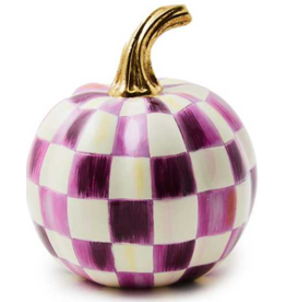 MacKenzie-Childs Plum Check Mini Pumpkin