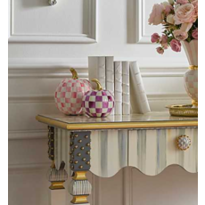 MacKenzie-Childs Plum Check Mini Pumpkin