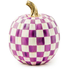 MacKenzie-Childs Plum Check Small Pumpkin