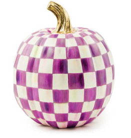 MacKenzie-Childs Plum Check Small Pumpkin
