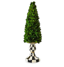 Courtly Check Medium Pedestal Boxwood Tree