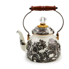 MacKenzie-Childs Sterling English Garden 2 Quart Tea Kettle