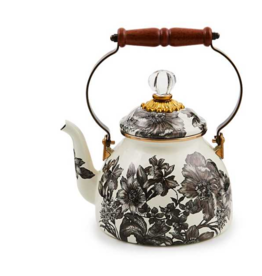 MacKenzie-Childs Sterling English Garden 2 Quart Tea Kettle