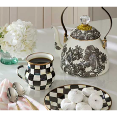 MacKenzie-Childs Sterling English Garden 2 Quart Tea Kettle