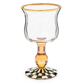 MacKenzie-Childs Courtly Check Wine Glass
