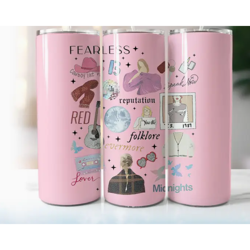 Taylor Swift Eras Icons Skinny Tumbler