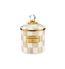 Mocha Check Small Canister