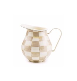 MacKenzie-Childs Mocha Check Pitcher