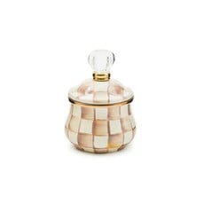 MacKenzie-Childs Mocha Check Lidded Sugar Bowl