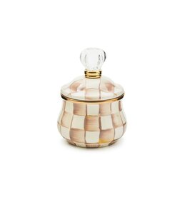 Mocha Check Lidded Sugar Bowl