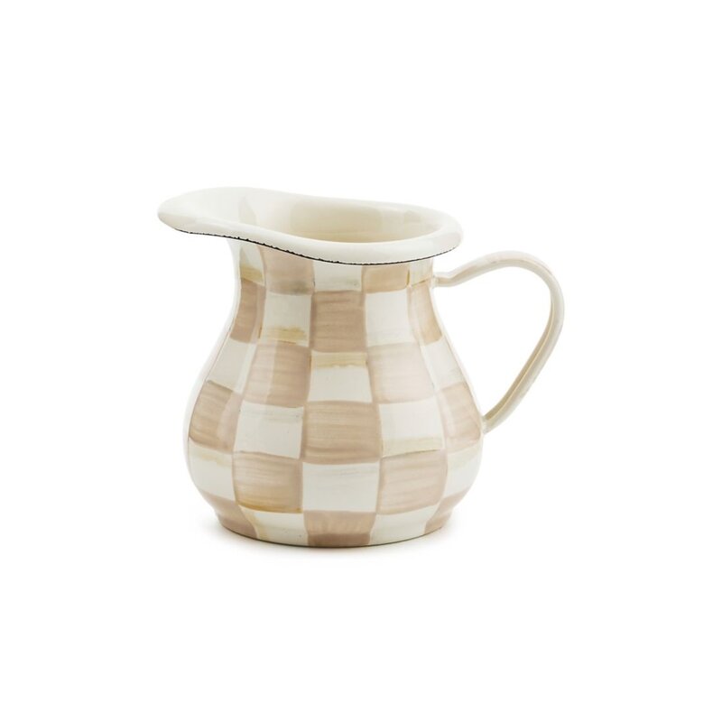 MacKenzie-Childs Mocha Check Creamer