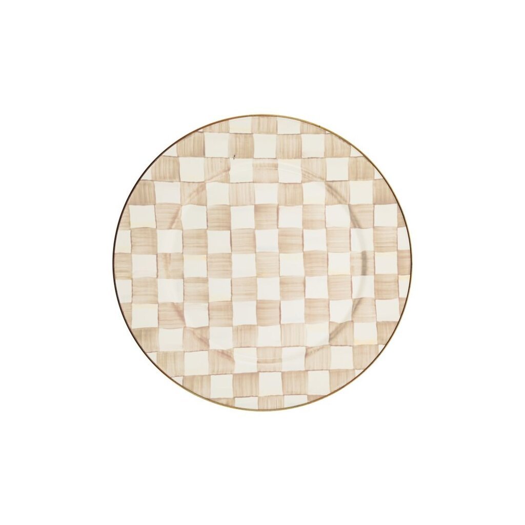 MacKenzie-Childs Mocha Check Serving Platter