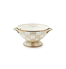 MacKenzie-Childs Mocha Check Large Colander