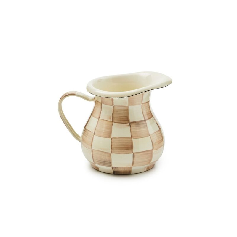 Mocha Check Little Creamer