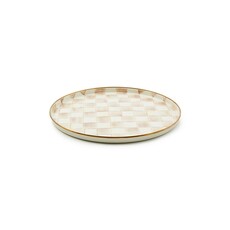 Mocha Check Round Tray