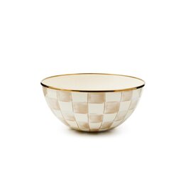 MacKenzie-Childs Mocha Check Small Everyday Bowl