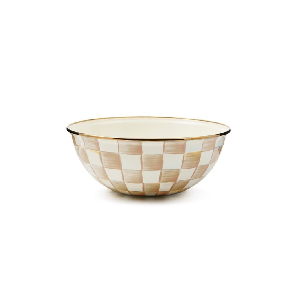 MacKenzie-Childs Mocha Check Medium Everyday Bowl