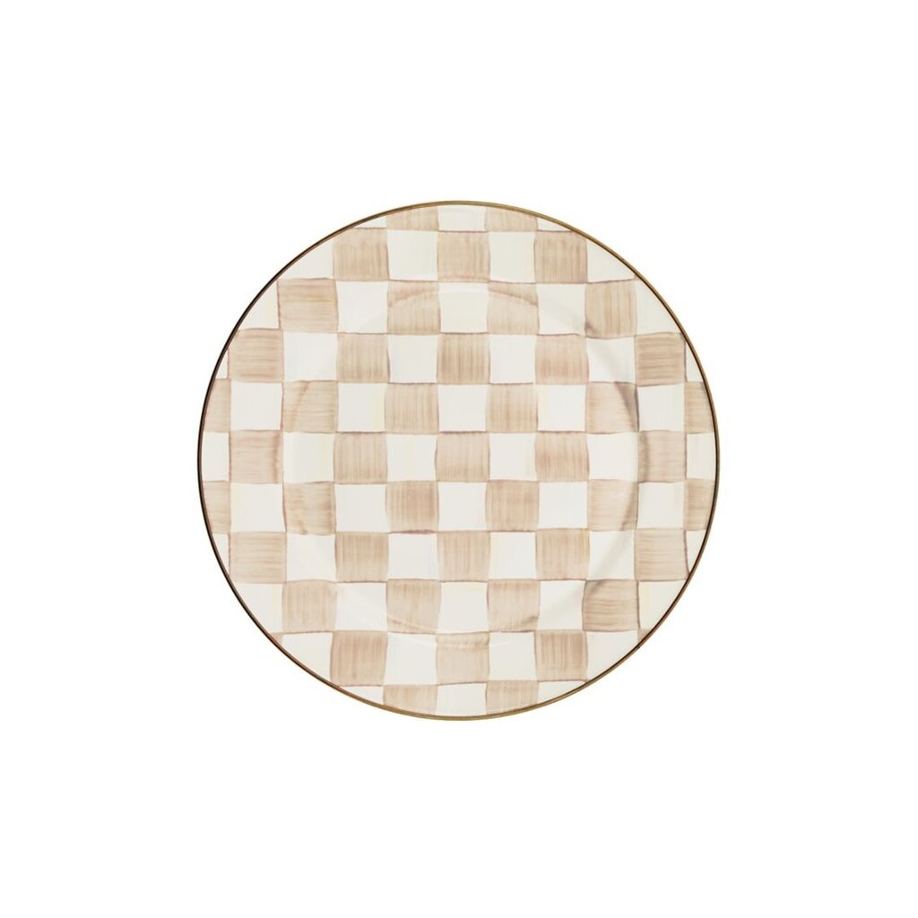 MacKenzie-Childs Mocha Check Charger/Plate