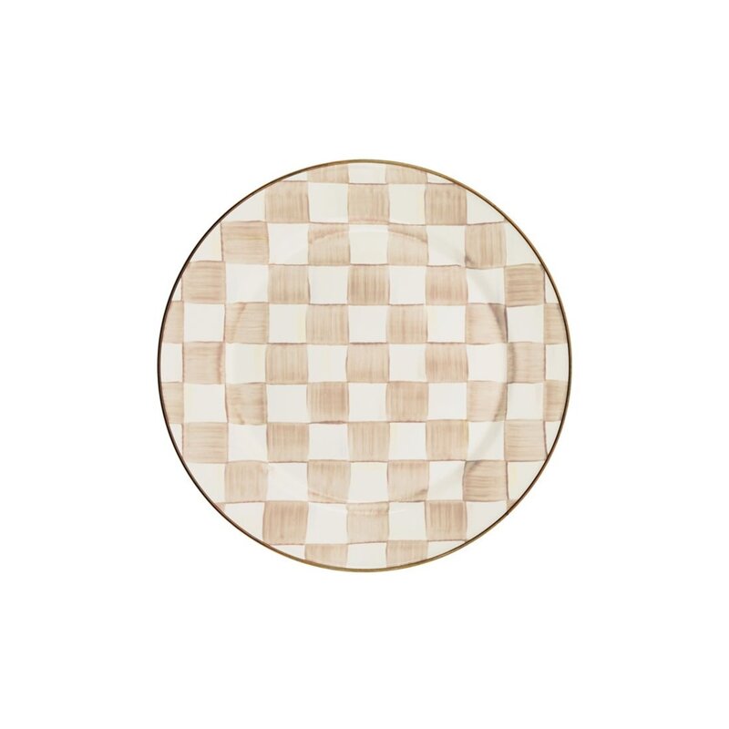 MacKenzie-Childs Mocha Check Charger/Plate