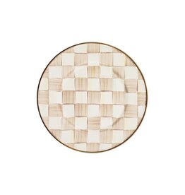 Mocha Check Salad Plate