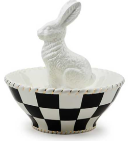 MacKenzie-Childs White Rabbit Ceramic Candy Dish