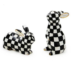 MacKenzie-Childs Courtly Bunny Salt & Pepper Set