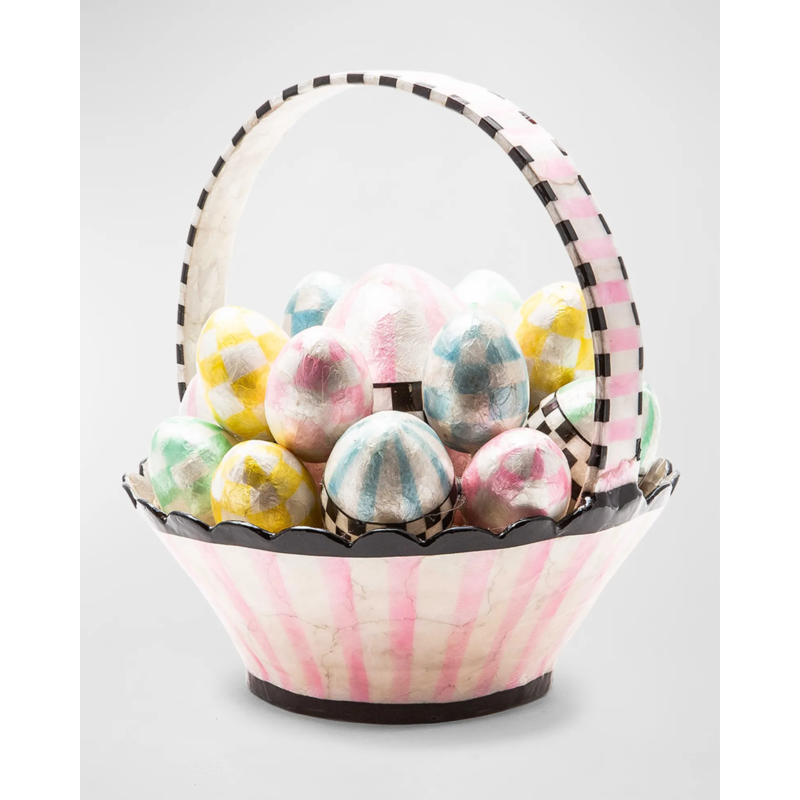 MacKenzie-Childs Pastel Egg Basket